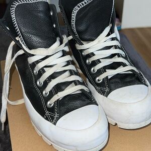 Leather Chick Taylor Platform Shoes